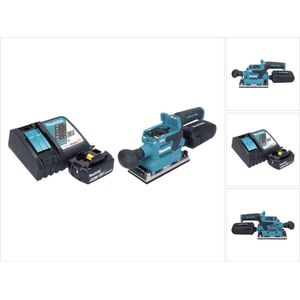 Makita DBO 382 RG1 Accuschuurmachine 18 V 93 x 185 mm borstelloos + 1x accu 6.0 Ah + lader