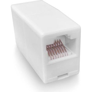 ACT RJ45 Koppelstuk internetkabel UTP - Modulair ethernet verlengstuk - Wit – AC4105