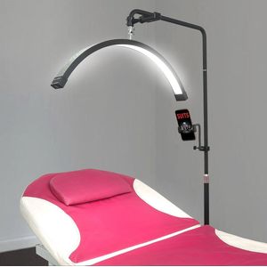 Moonlight Zwart - Nieuwste Model - kantelbaar - Behandellamp - 360° Rotatie - Salonlamp - Moon light - Moon Lamp - Moonlamp -Behandel lamp - Incl. smartphonehouder - Beauty - Tattoo - Massage - Nagelstyliste - Make-up - Verlichting