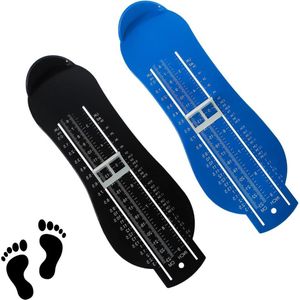 Kindervoetmeter Voetlengtemeter Meetliniaal Schoenmaat Gereedschap - Blauw Zwart - Eén Maat .