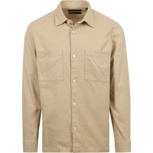 Marc O'Polo - Overhemd Twill Flanel Beige - Heren - Maat XXL - Regular-fit