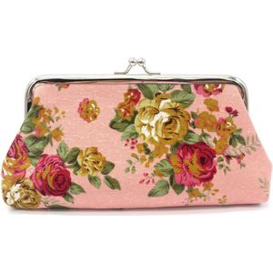 Knip portemonnee | Portemonnee dames | Munten | Pasjeshouder | bloemen | beurs | Portemonnee | Beugelportemonnee |