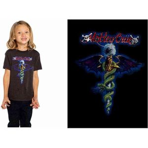 Motley Crue - Blue Dragon Kinder T-shirt - Kids tm 8 jaar - Zwart