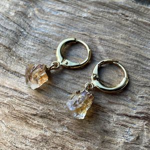 Geboortesteen oorbellen November - Citrien - 100% Sterling silver 925 - Verguld - 100% echte edelstenen - Gele edelstenen - Duurzame geschenkverpakking