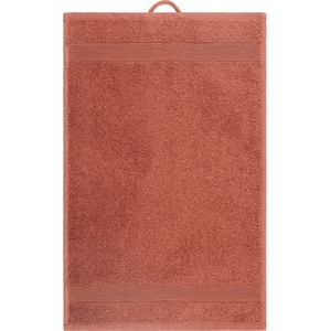 Aude by Mistral Home - Set van 2 gastendoekjes - 100% katoen - 2x 30x50 cm - Terracotta