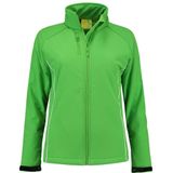 Lemon & Soda Softshell jacket voor dames in de kleur lime in de maat S.