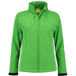 Lemon & Soda Softshell jacket voor dames in de kleur lime in de maat S.