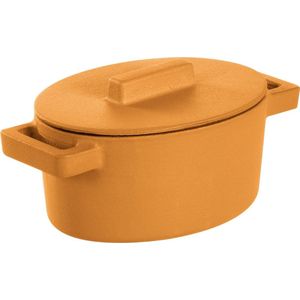 Braadpan Geel 13 cm x 10 cm incl deksel - Sambonet