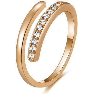 Di Lusso - Ring Cannes - Swarovski Crystals - Rosé goud - Dames - Multimaat
