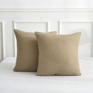 Deken / Wasbaar Dekbed met Vaste Overtrek-Taupe bruin / Creme beige-140 x 200 (1-persoons)