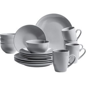 Luxe Servies - serviesset 4 personen - dinnerset - borden, schalen, mokken set - duurzaam - premium kwaliteit