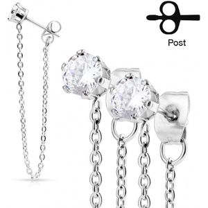Oorbellen chain 3mm