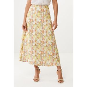 Mexx Skirt With Gathered Front All Over Print - Dames - Lime Geel - Maat 46