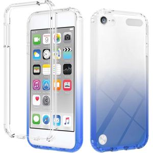 Peachy TPU hoesje geschikt voor iPod Touch 5, 6 en 7 - doorzichtig en blauw