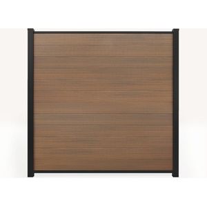 Set Premium Composiet Schutting Teak - inclusief tuinpalen