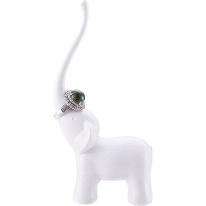 Balvi Ringhouder Olifant Dames 14 X 7 Cm Melamine Wit