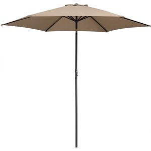 Kingsleeve Parasol Ø300cm - UV-bescherming 50+/ Slinger - Taupe