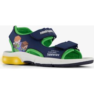 Minecraft jongens sandalen met lichtjes blauw - Maat 31