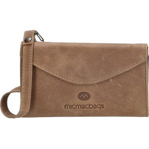 Hide & Stitches Malmö Telefoontasje - Bruin - 100% Leer