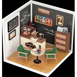 Robotime Daily Inspiration Cafe DW001 - Miniatuur - Poppenhuis - Knutselen - DIY