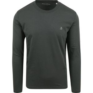 Marc O'Polo - Long Sleeve T-Shirt Donkergroen - Heren - Maat L - Regular-fit