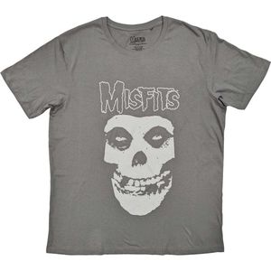 Misfits - Logo & Fiend Heren T-shirt - S - Grijs