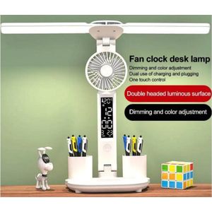 LED Bureau Lamp met Ventilator - 2 LED & Ventilator