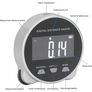 Digitale Display Rolliniaal - Elektronisch Meetlint met LCD-display voor platte en gebogen metingen