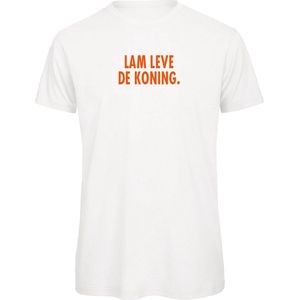 Koningsdag t-shirt wit XL - Lam leve de koning - soBAD. | Oranje hoodie dames | Oranje hoodie heren | Sweaters oranje | Koningsdag