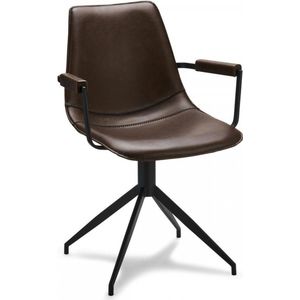 Eetkamerstoel - Fauteuil - Draaistoel - Comfortabel, duurzaam, eenvoudige montage - Kunstleer - 59cm x 57cm x 85cm