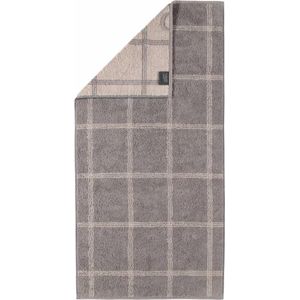 Handdoek Cawö Luxury Home Two-Tone Grafik Karo Graphite 