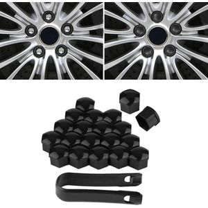 Wiel Moer Caps - Bescherming 20 stks 19 mm Hub Schroef Cover - Bout Velgen Exterieur Bescherming default Zwart