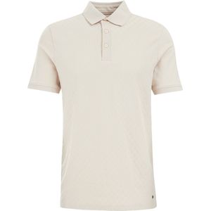 WE Fashion Heren polo met structuur