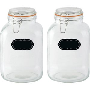 Weck - Inmaakpot - 3L - Glas - Beugelsluiting - Inclusief Etiketten