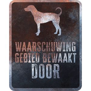 D&d Home - Waakbord - Hond - Waarschuwingsbord Dobermann Nederlands 25x20x0,3cm Meerkleurig - 1st