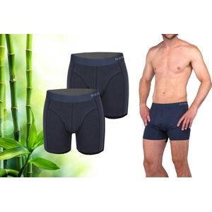 Bamboo - Boxershort Heren - Bamboe - 2 Stuks - Navy - L - Ondergoed Heren - Heren Ondergoed - Boxer - Bamboe Boxershorts Voor Mannen