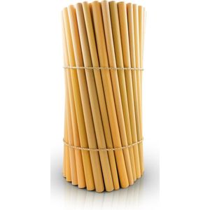 50 x Herbruikbare Bamboe Rietjes | Bulk Rietjes 22cm | Horeca en Feesten | Sterk & Duurzaam | Cocktail Rietjes | Biologisch Afbreekbaar & Milieuvriendelijk | Vaatwasserbestendig | Bambaw