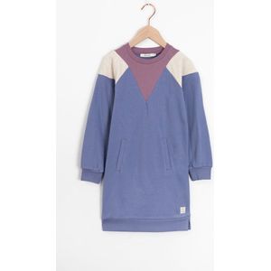 Sissy-Boy - Blauwe colourblock sweater jurk