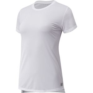 New Balance Core Run Short Sleeve Dames Sportshirt - Wit - Maat M