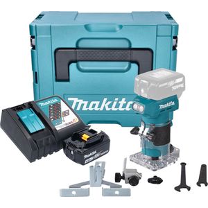 Makita DRT 52 RM1J accu kantenfrees 18 V 6 mm borstelloos + 1x accu 4.0 Ah + lader + Makpac