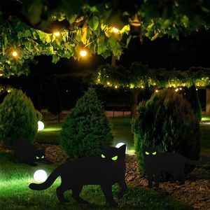 Halloween decoratie - 3st Zwarte Kat Decoraties - Tuin Staak Enge Zwarte Kat Silhouet - Buiten Huis Buiten Decor