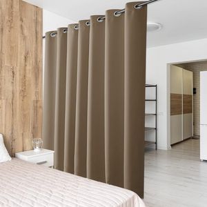 Goodivery ® - Gordijnen - Verduisteringsgordijn met oogjes - Room Divider ondoorzichtige gordijnen - 210 x 254 - Cappuccino
