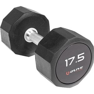 Olive Pro-style 17.5kg Dumbbell Zwart 17.5 kg