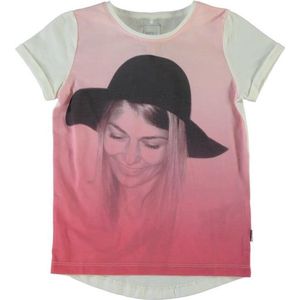 Name it Meisjes Roze Korte Mouwen T-shirt NitFelly - 134-140