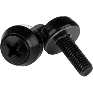 StarTech M5 x 12mm schroeven voor serverkast en rack - 100 stuks pak - zwart
