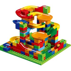 knikkerbaan- bouwstenen - knikkers - 168 onderdelen - past op lego - marblerun - (geen duplo!)