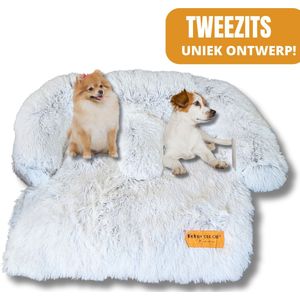 By Cee Cee - Origineel Hondendeken Bank – Hondenkleed Bank - Hondenmand - Premium - Volledig Afritsbaar - Lichtgrijs - Tweezits