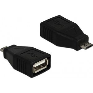 USB Micro B (m) - USB-A (v) adapter - USB2.0 / zwart