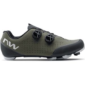 Northwave Rebel 3 Mountainbike Schoenen  Fietsschoenen - Maat 43 - Unisex - groen/zwart