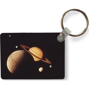 Sleutelhanger - Saturnus met manen - Uitdeelcadeautjes - Plastic